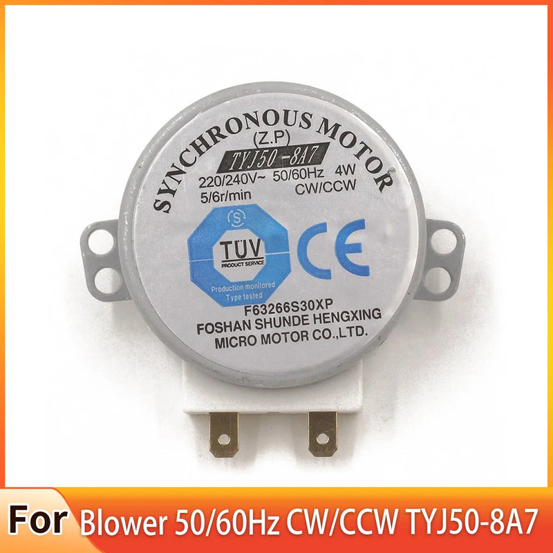AC 220-240V 4W 6RPM 48mm Dia Micro Synchronous Motor for Warm Air Blower 50/60Hz CW/CCW TYJ50-8A7 Microwave Oven Tray Motor