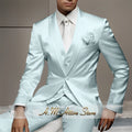 Men's Wedding Party Suits 3 Piece White Satin Mikado Jacket Vest Pants Set for Summer Banquet Party Father Gift Tailored Fit