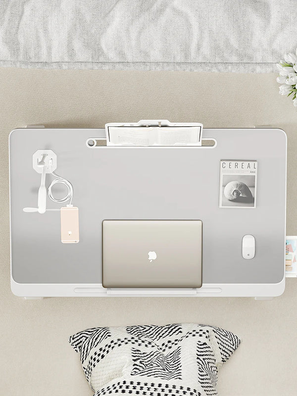 Ai Mu Xianshen Laptop Desk Foldable Bed Table Adjustable Computer Desk Office Children's Study Desk Bedroom Living Room Desk