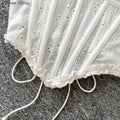 SINGREINY Floral Embroidery Lingerie Women Strap Irregular Corset Short Tank Top Sensual French Hotsweet Slim Sexy Beach Camis