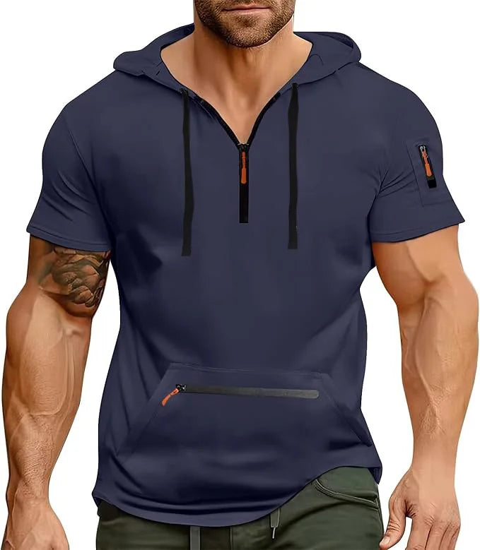 Men Hooded Sleeveless Shirt Casual Gym Tank Top Male Breathable Bodybuilding Vest Basketball Shirt Fashion Singlet Man Clothes
