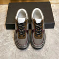 Vintage Low Top Leather Sneakers for Men Breathable Non-Slip Athletic Shoes Daily Wear Fashion Casual Trainers