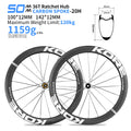 KORE CYCLONE Bicycle Carbon Wheelset 50MM Height Lightweight Carbon Spokes 36T Ratchet HG/XDR/MS Hub Winter Cycling Accessories