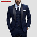 Men Formal Slim Fit Tuxedo Prom Suit Male Groom Wedding Blazers High Quality Groomsman Luxury Dress Business Banquet Party Suit