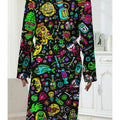 Spring and Autumn Digital Printed Men's Sleeper Robes, Fashionable Casual Sleeper Robe Quick Drying Nightie for Men