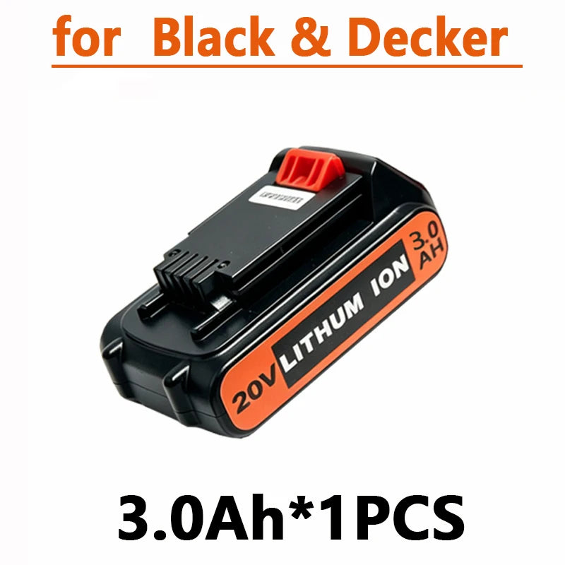 high capacity 8Ah LBX20 Replacement for Black & Decker 20V Battery Max Lithium BL2018 LBXR20  LST220 LB2X4020 Power Tool Battery