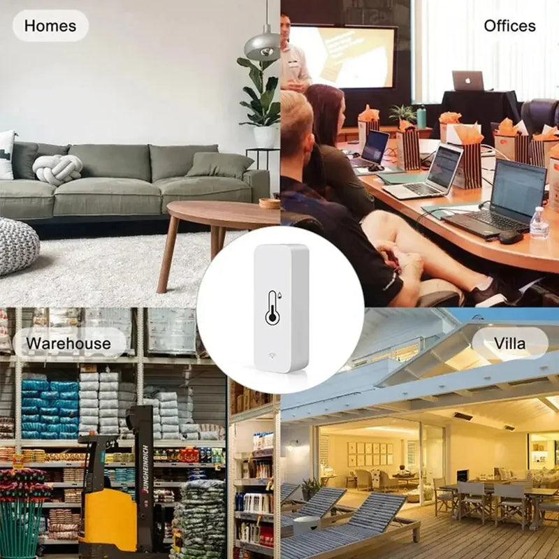 Tuya WiFi Zigbee Temperature Humidity Sensor Smart Home Indoor Hygrometer APP Remote Control  Work with Yandex SmartLife Alexa