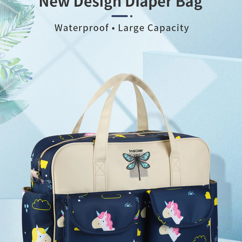 New Style Waterproof Diaper Bag Large Capacity Messenger Travel Bag Multifunctional Maternity Mother Baby Stroller Bags