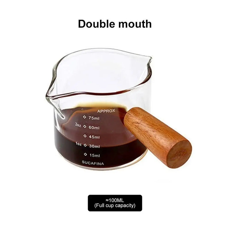 Creativity 75ml Espresso Measuring Cup Double/Single Mouth Heat-resisting Glass Kitchen Tool Measure Mug Clear Kitchen Mug