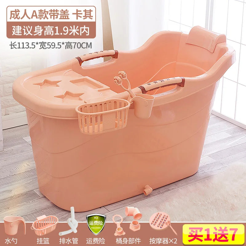 Extra Large Adult Bathtub Thickened Soaking Tub Portable Bath Tub for Adults Big Deep Bathtub Home Spa Bathing Tub
