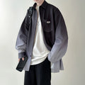 Men's shirt Gradient Plicated Long Sleeve Loose Korean | SAMAG