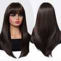 EASIHAIR Medium Length Wavy Blonde Synthetic Wig With Bangs For Women Natural Wigs Hair Heat Resistant Daily Party Cosplay Use