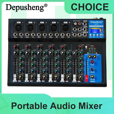Portable Audio Mixer DJ Sound Mixing Console 48V Power | SAMAG