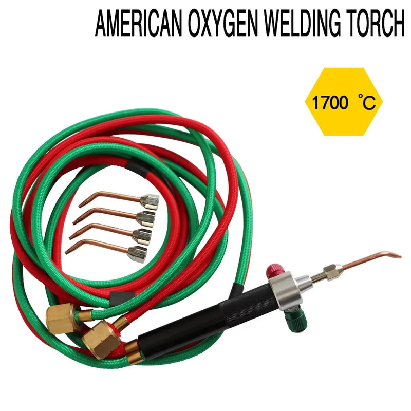 Mini Butane Torch Welding Gun with 5 Weld Tips for Jewelry Soldering, Oxygen Acetylene Precision Work Tool