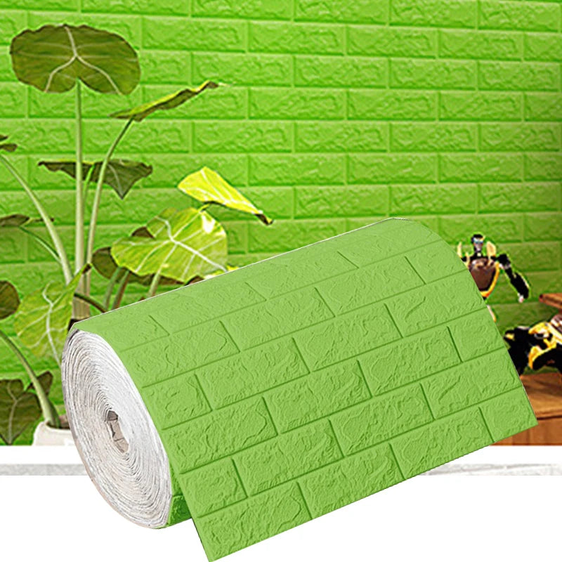 3D Waterproof Wall Sticker Soft Foam Brick Pattern DIY Wall Home Children's Room Bedroom Warm Decoration Wallpaper