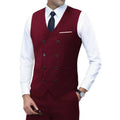 New Brand Dress Vests for Men Casual Slim Fit Mens Suit Vest Double Breasted Waistcoat Gilet Homme Formal Business Jacket