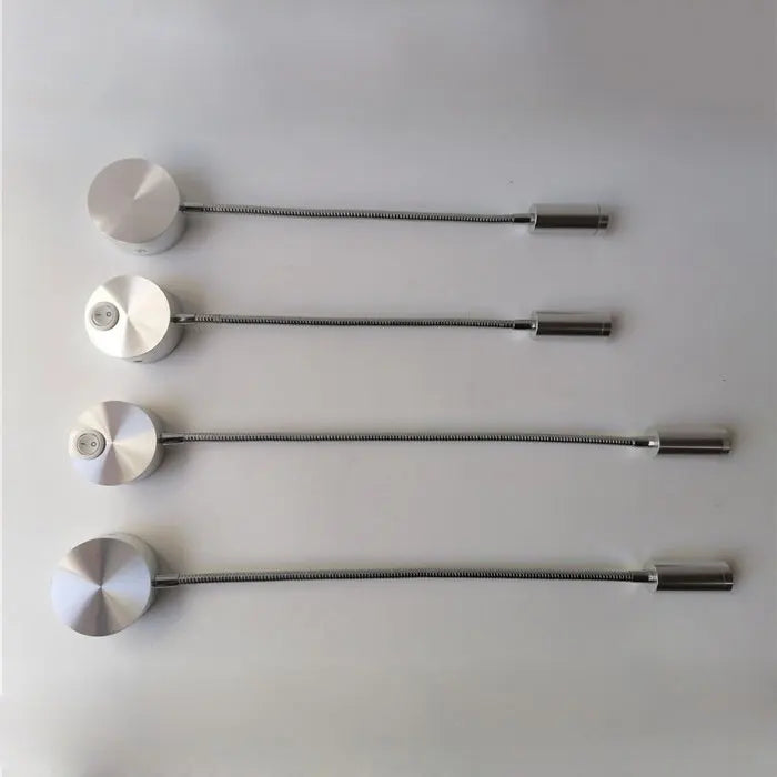 L40cm Long gooseneck 3W Led Wall Light Bedside Led Wall Lighting Black Switch hose AC90-260V 110V 220V reading Lights book lamp