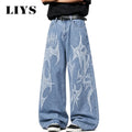 LIYS Men's Casual Spiral Graffiti Print Hip Hop Oversized | SAMAG