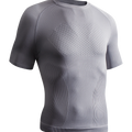 Men 3D Muscle Shaping Compression Tee Knitted Short Sleeve Shaperwear Gym Running Fitness Body Shaping Sport T-shirt