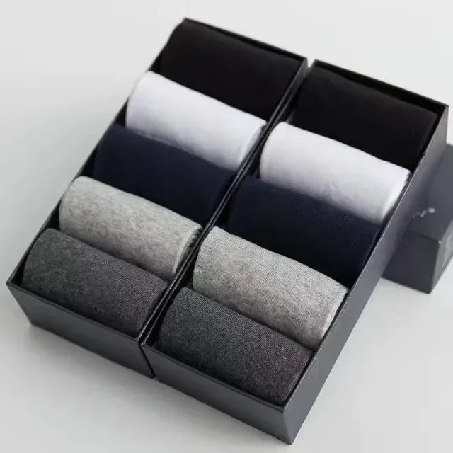 /Lot Men's Pure Cotton Socks Plus Size Solid Color Casual | SAMAG