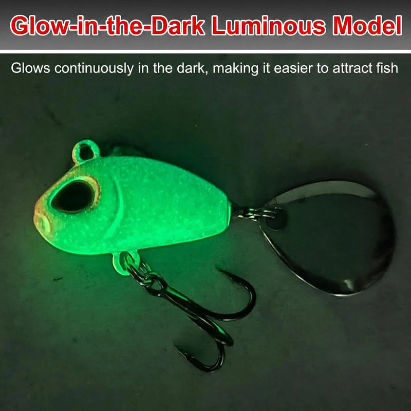 Mini VIB Fishing Lure With Rotating Spinning Metal Blade | SAMAG