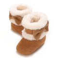 Baby Learning Walk Shoes, Warm Lined Velvet Bow Winter Infant Cotton Boots, Cozy Footwear for Baby Girls 0-18 Months