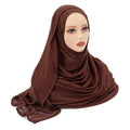 2024 Muslim Modal Rayon Cotton Hijab Shawls For Women Plain Scarf Big Size Headscarf Islamic Turban Headband 190*85cm