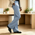 Men's Linen Flare Suit Pants Retro High Waist Slim Fit - View 5 | SAMAG