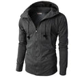 2025 Men Hoodies Sports Jacket Zipper Fitness Hooded Men's Sweatshirt Casual Male Solid Color Spring Outerwear Clothing MY042