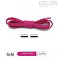 1 Pair Quick Locking Shoelaces Without Ties Elastic Laces Sneaker Widened Oval No Tie Shoe Laces Kids Adult Shoelace for Shoes