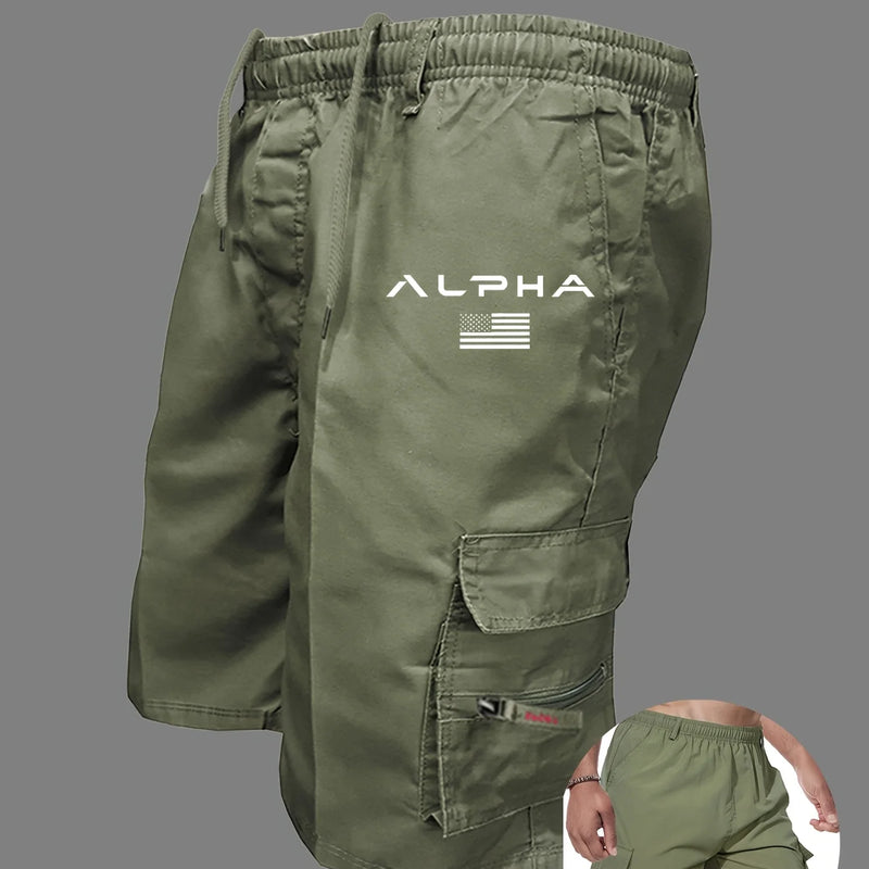 American Flag Printed Cargo Shorts Independence Day Eagle | SAMAG