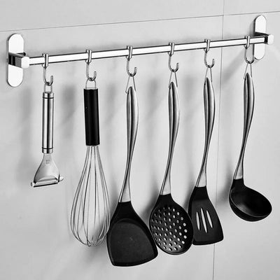 Punch - Free Hook Racks Kitchen Storage Knife Wall Hanging Pendant Multi - Function Pot Stainless Steel | SAMAG