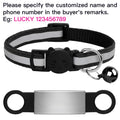 Customized Pet Collar Reflective Cat Collars Free Engraved Puppy Kitten Pet ID Nameplate Necklace With Bell Anti-lost For Cats