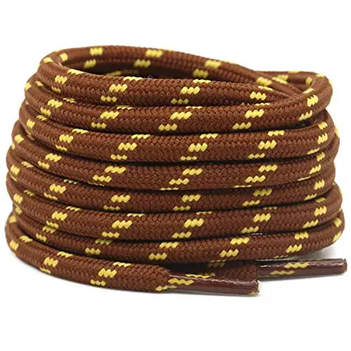 2 Pairs Work Boots Shoe Laces Diameter 4.5mm Heavy Duty Hiking Shoelaces for Men Women Round German Training Shoelace