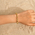 Minimalist Geometric Stainless Steel Bracelets 18K Gold Plated Thick Chunky Chain Bracelet for Women Waterproof Luxury Jewelry