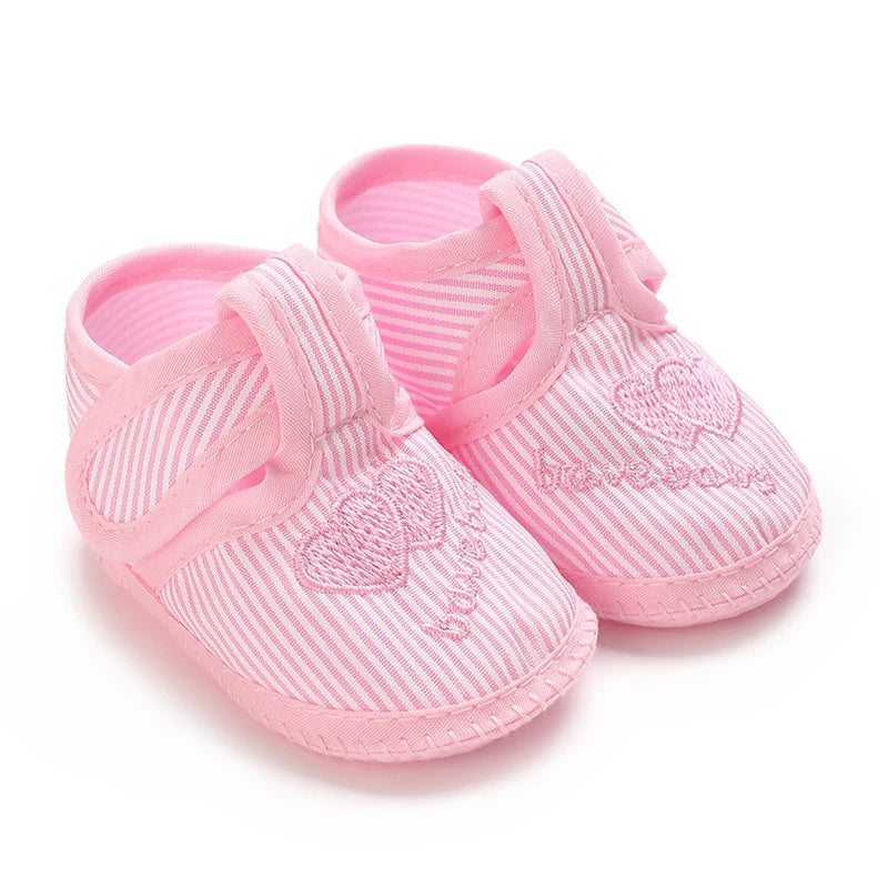 Pink Newborn Baby Baptismal Shoes Are Soft - View 6 | SAMAG