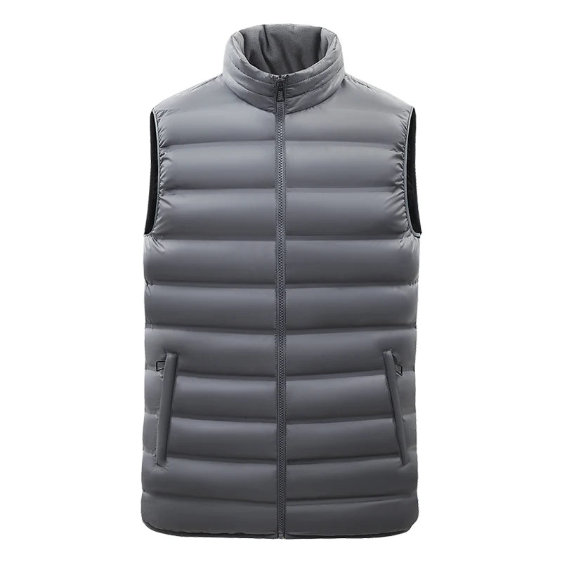 Men Autumn Casual Sleeveless Vests Jacket Mens Winter Warm Thicken Waistcoat  Men Fashion Waterproof Outwear Vest Jackets Male