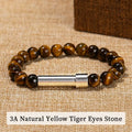 JD Natural Stone Stainless Steel Tube Secret Message Bracelet Women Men Cool Can Place Notes Friendship Couples Wishing Jewelry