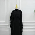 Luxury Dubai Abaya Detachable Lace Shawl Modest Muslim | SAMAG