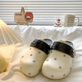 Small and high-end star studded toe caps, thick soled M ü ller shoes, versatile for summer commuting and outdoor wear