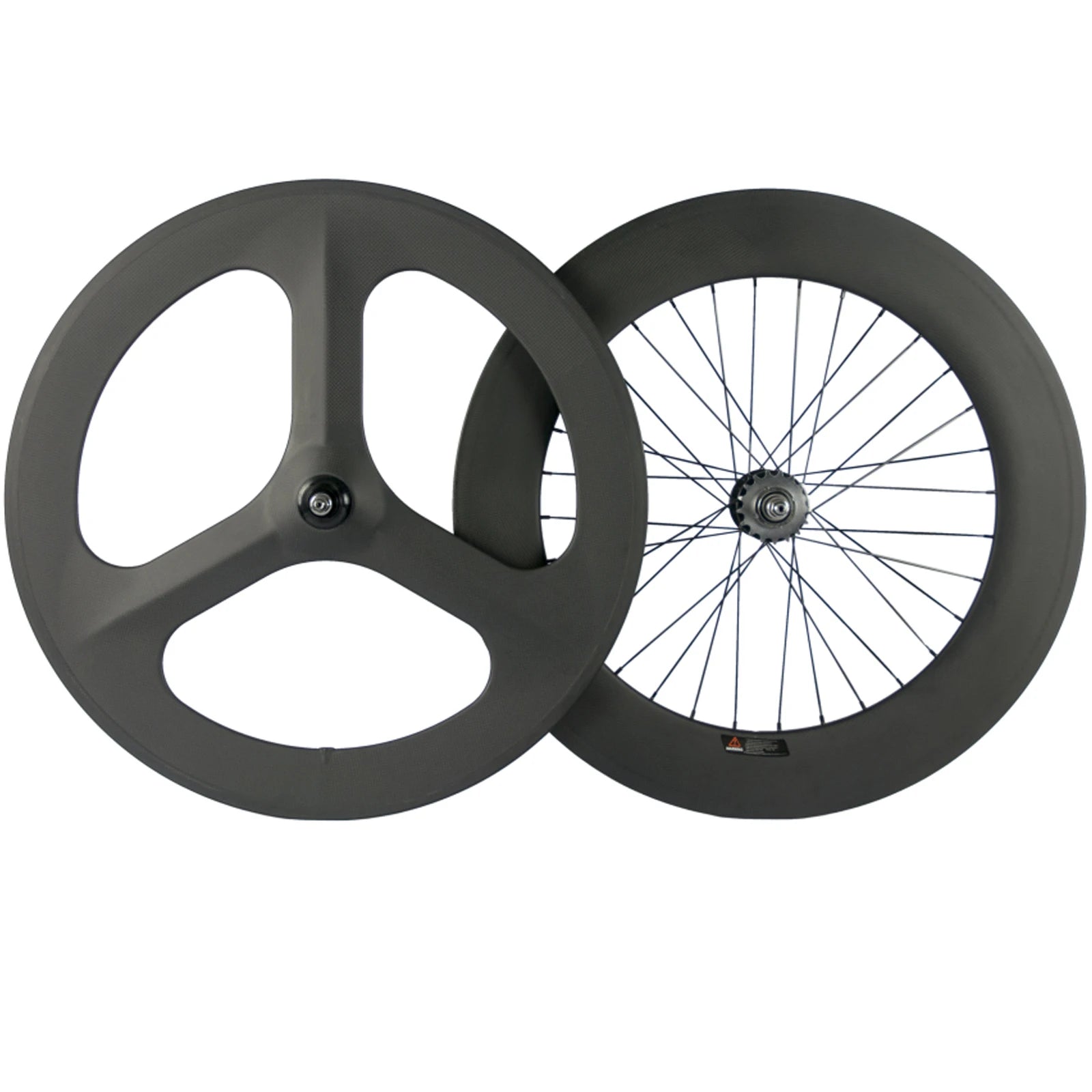 Fixed Gear Tri Spoke Wheels 88mm Rear Wheel Track Bike Carbon Wheelset 3 Spoke