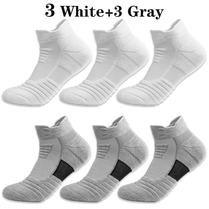 6 Pairs Cotton Soccer Socks Men's Anti-slip Mid Tube | SAMAG