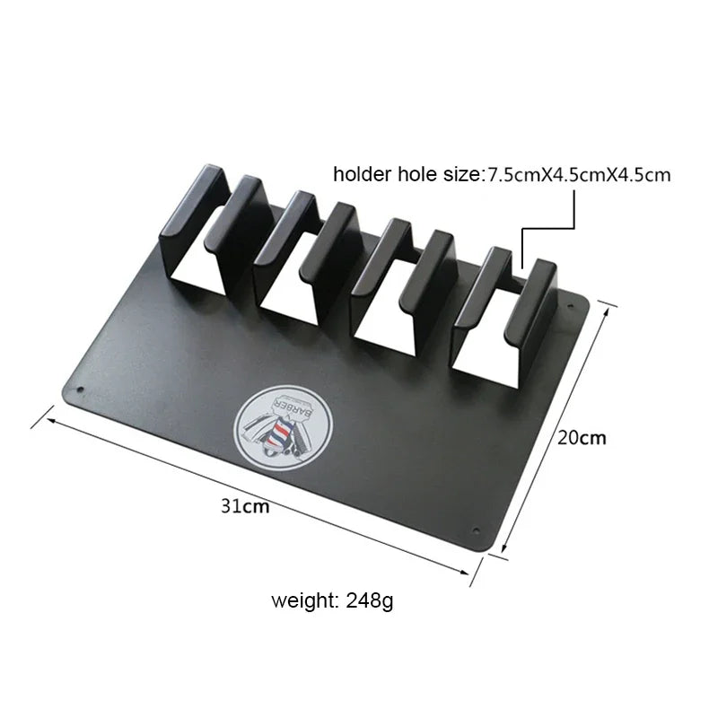 New Type Professional Wall Mount Barber Electric Clipper Holder Salon Beauty Organizer Hairdressing Styling Tools Storage Rack