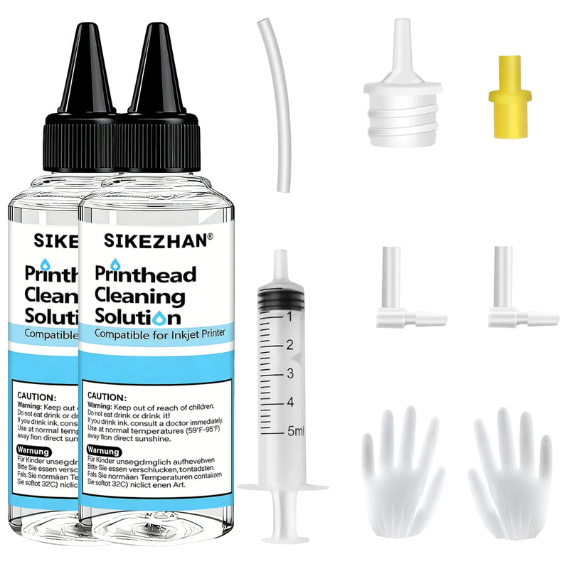 400mL Printhead Cleaning Kit for Epson HP Canon Brother, Universal Inkjet Printer Cleaner Solution, Liquid To Unclog Print Head