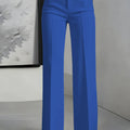 New Women's High - Waisted Draped Straight - Cut Suit Pants - View 7 | SAMAG