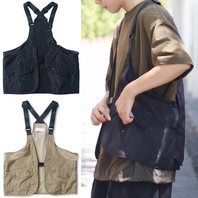 Men Vests Fashion Casual Big Pocket Hip Hop Streetwear | SAMAG