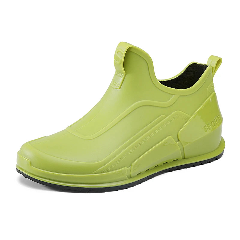Men's rain shoes four seasons new soft sole anti-slip waterproof outdoor casual fishing water shoes chef kitchen work rain boots