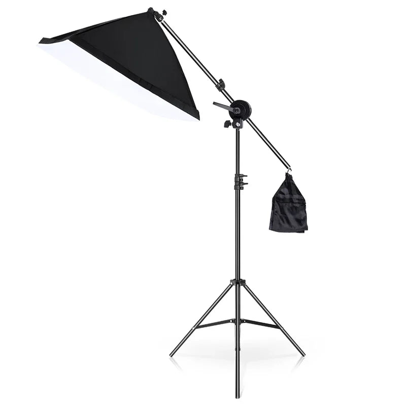 Photo Studio Kit Tripod Light Stand Cross Arm With Weight Bag Photo Studio Accessories Extension Rod 53 -133CM Backdrop Stand