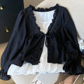 Korean Casual Sweet Fungus Lace Collar Women's Shirt - View 5 | SAMAG