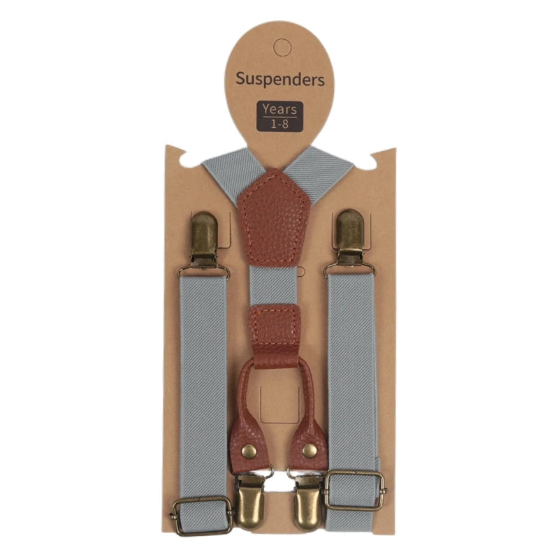 Cute Fashion Kids Elastic Leather Suspenders Children Belt Baby Boys Girls Adjustable Clip - on Y - Back - Visuel 13 | SAMAG